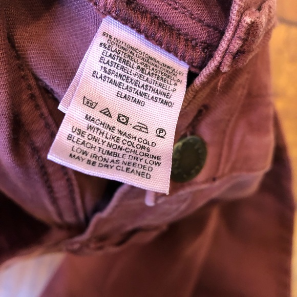 Free People High Waisted Ankle Pants Burgundy 28 - Picture 6 of 7